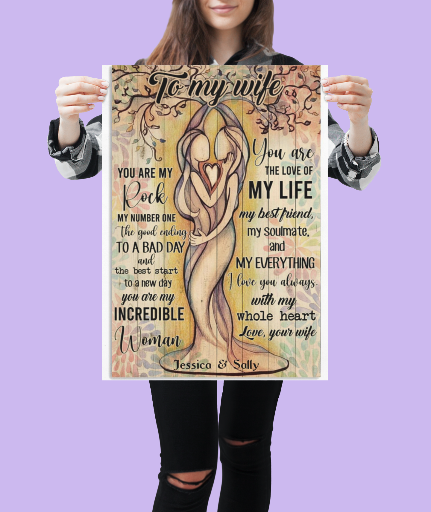 Lesbian To my wife custom personalized name poster 4 Lesbian To my wife custom personalized name poster