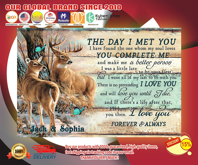 Hunting buck and doe the day I met you poster 3 Hunting buck and doe the day I met you poster