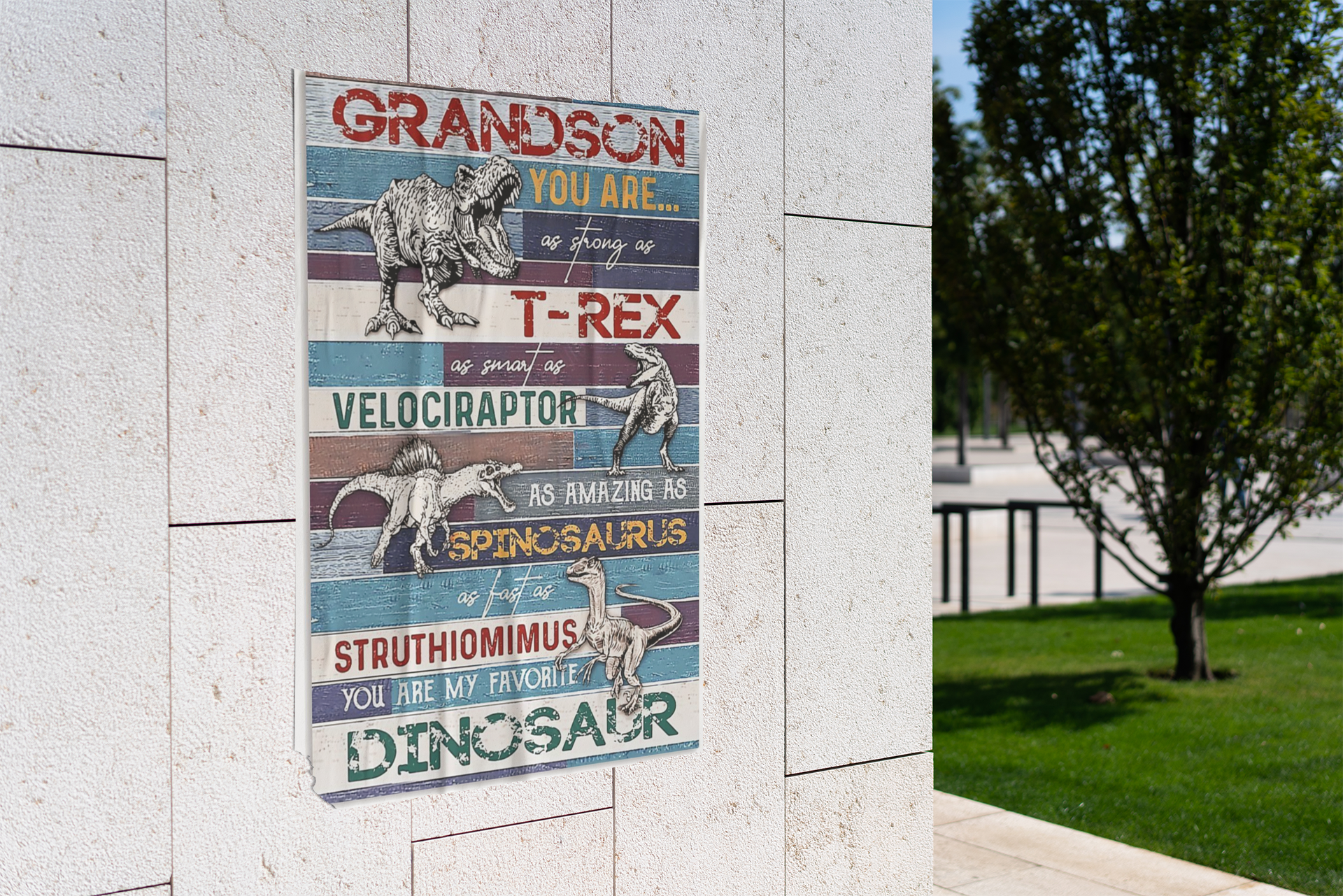 Grandson you are as strong as t-rex as smart as velociraptor poster 2 Grandson you are as strong as t rex as smart as velociraptor poster