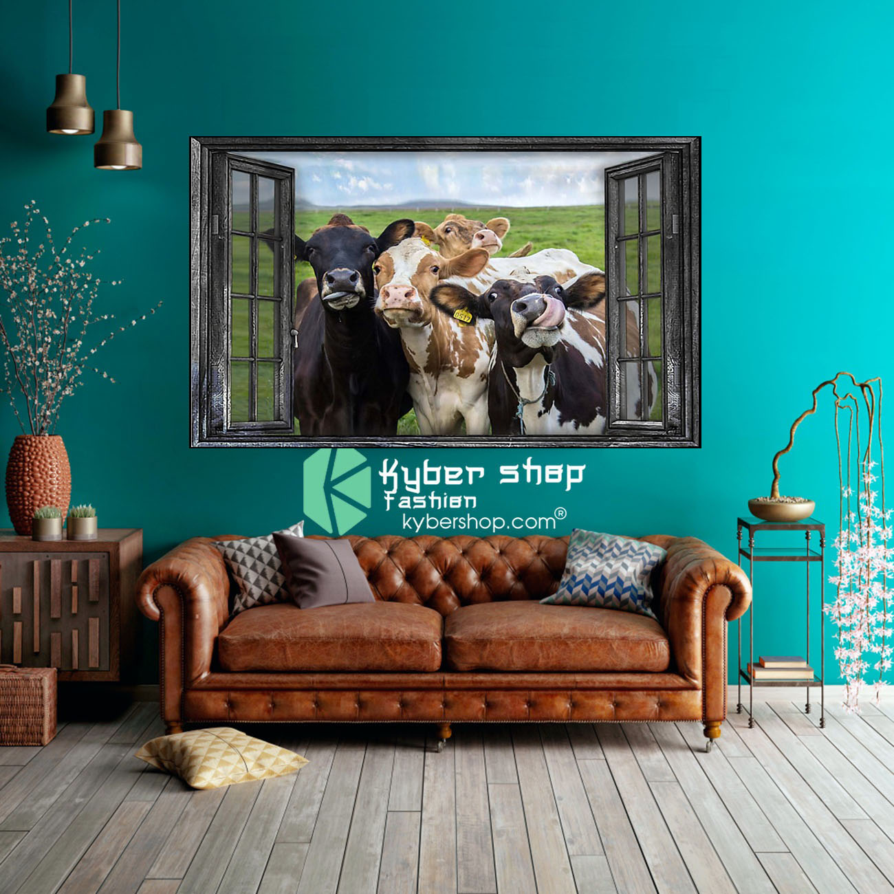 Cow poster window 2 Cow poster window8