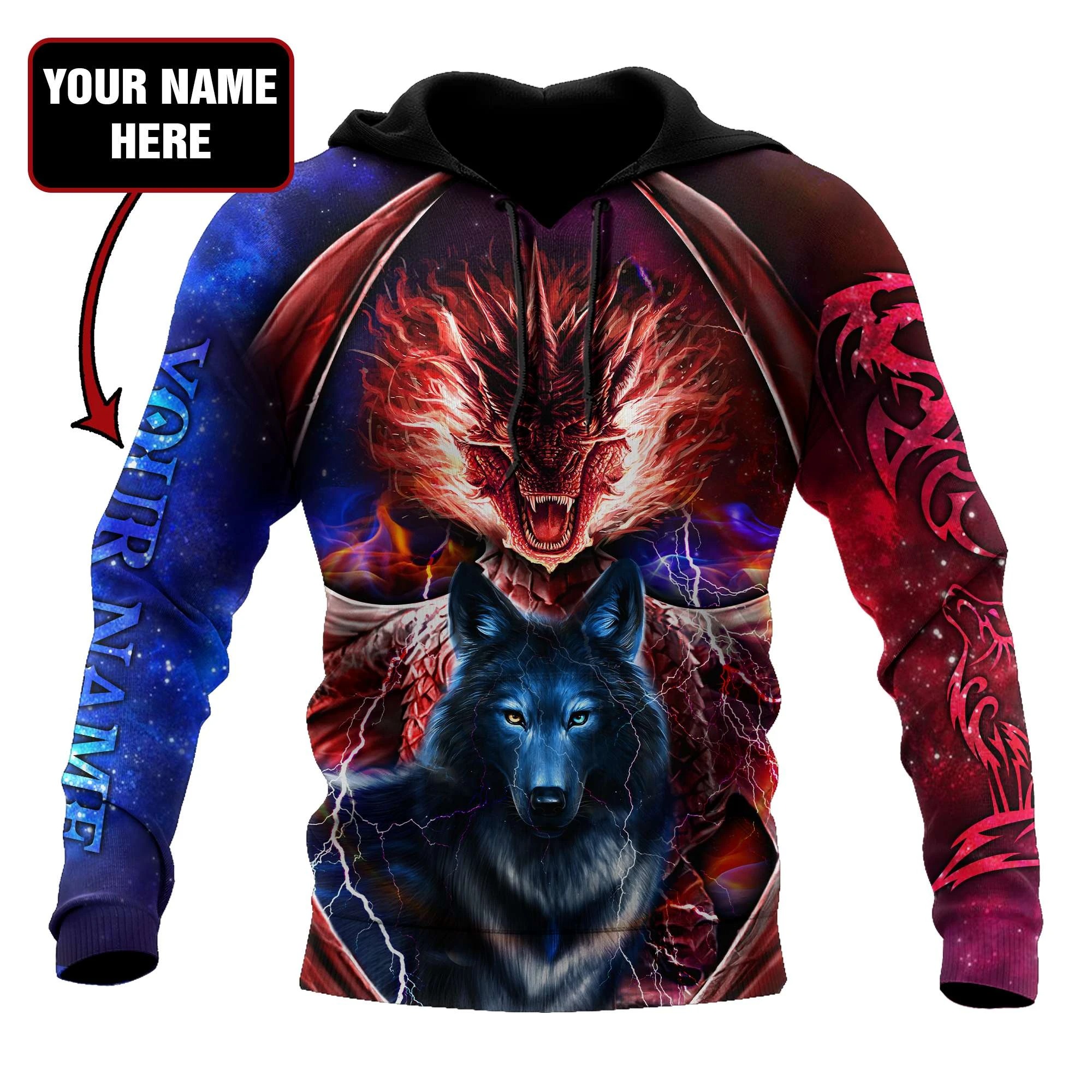 DragonandwolfDcustomnamehoodie