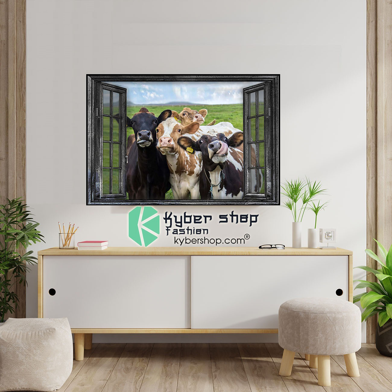 Cow poster window 4 Cow poster window6