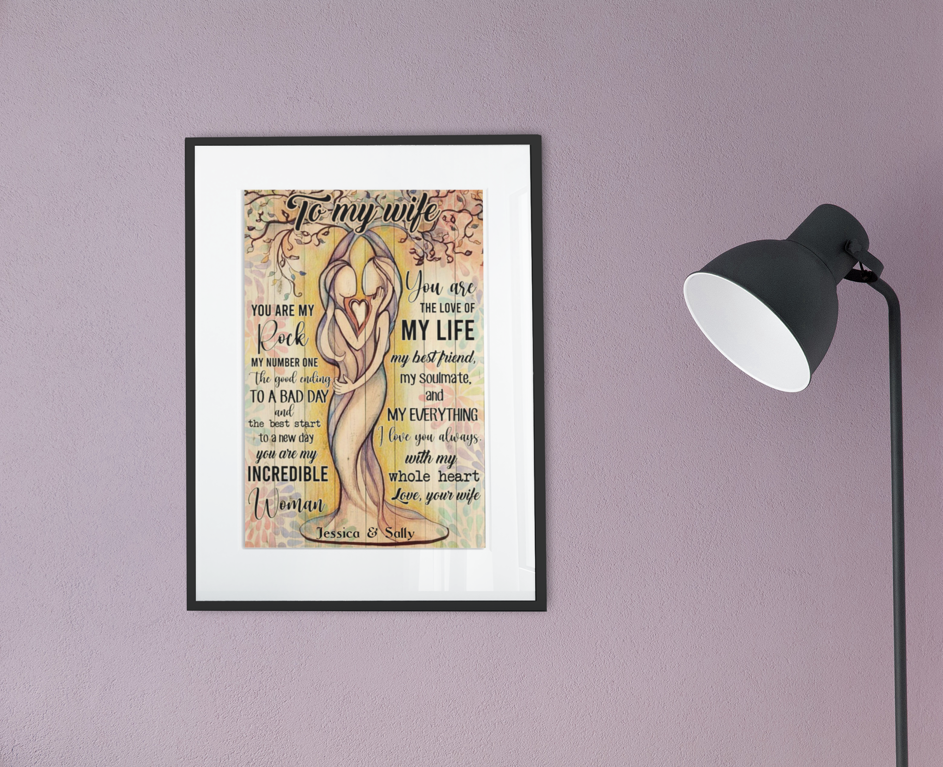 Lesbian To my wife custom personalized name poster 3 Lesbian To my wife custom personalized name poster