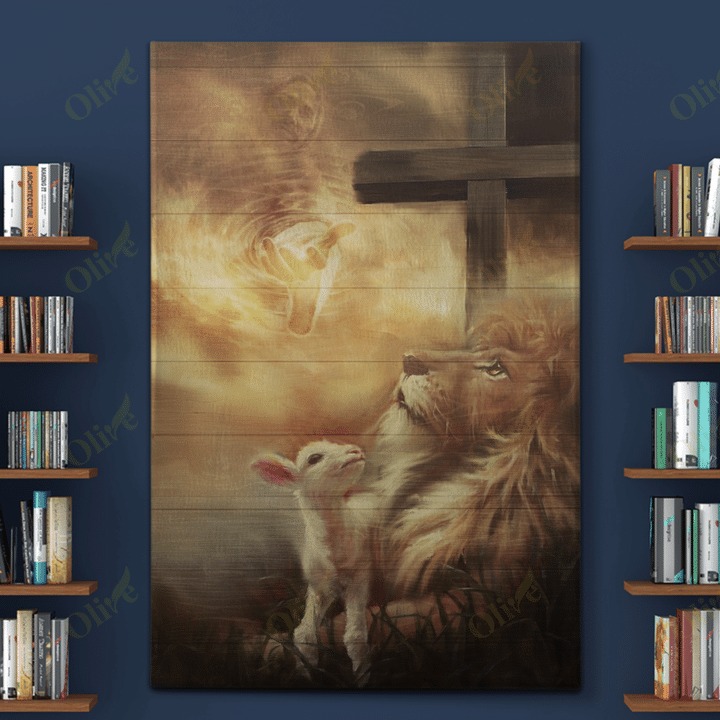 Jesus lion and lamb Canvas