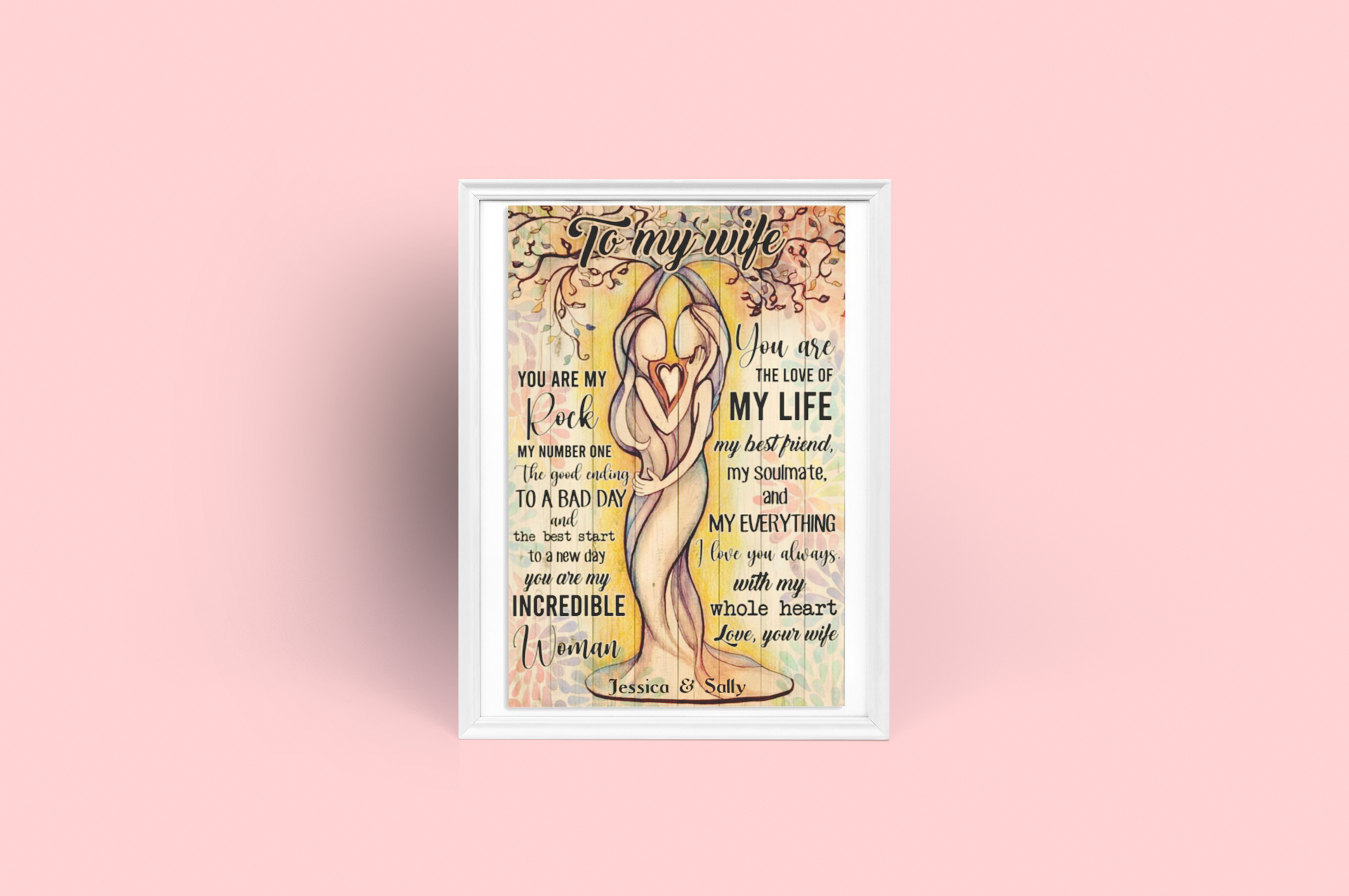 Lesbian To my wife custom personalized name poster 2 Lesbian To my wife custom personalized name poster