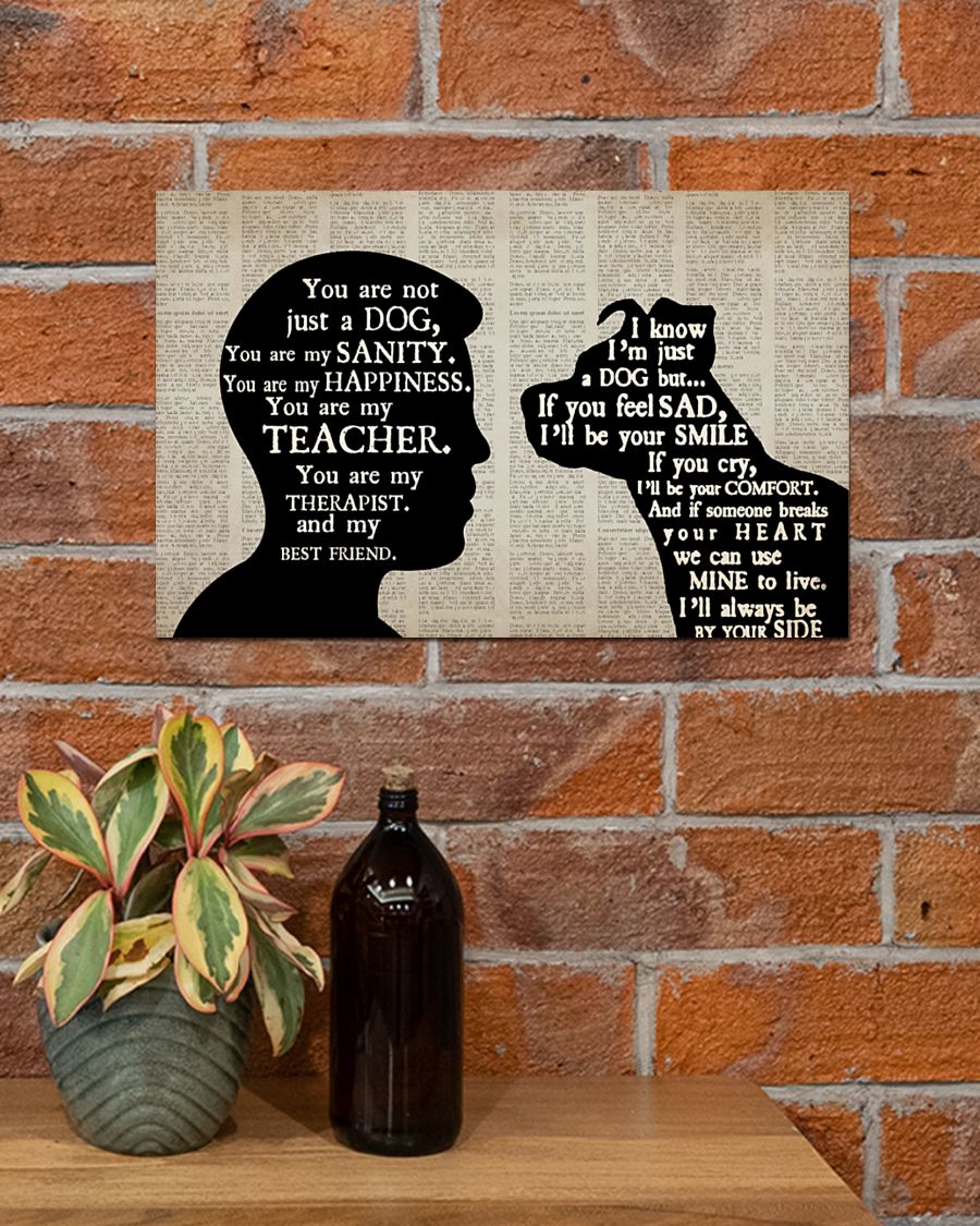 Pitbull and boy therapist best friend poster 2 Pitbull and boy therapist best friend poster