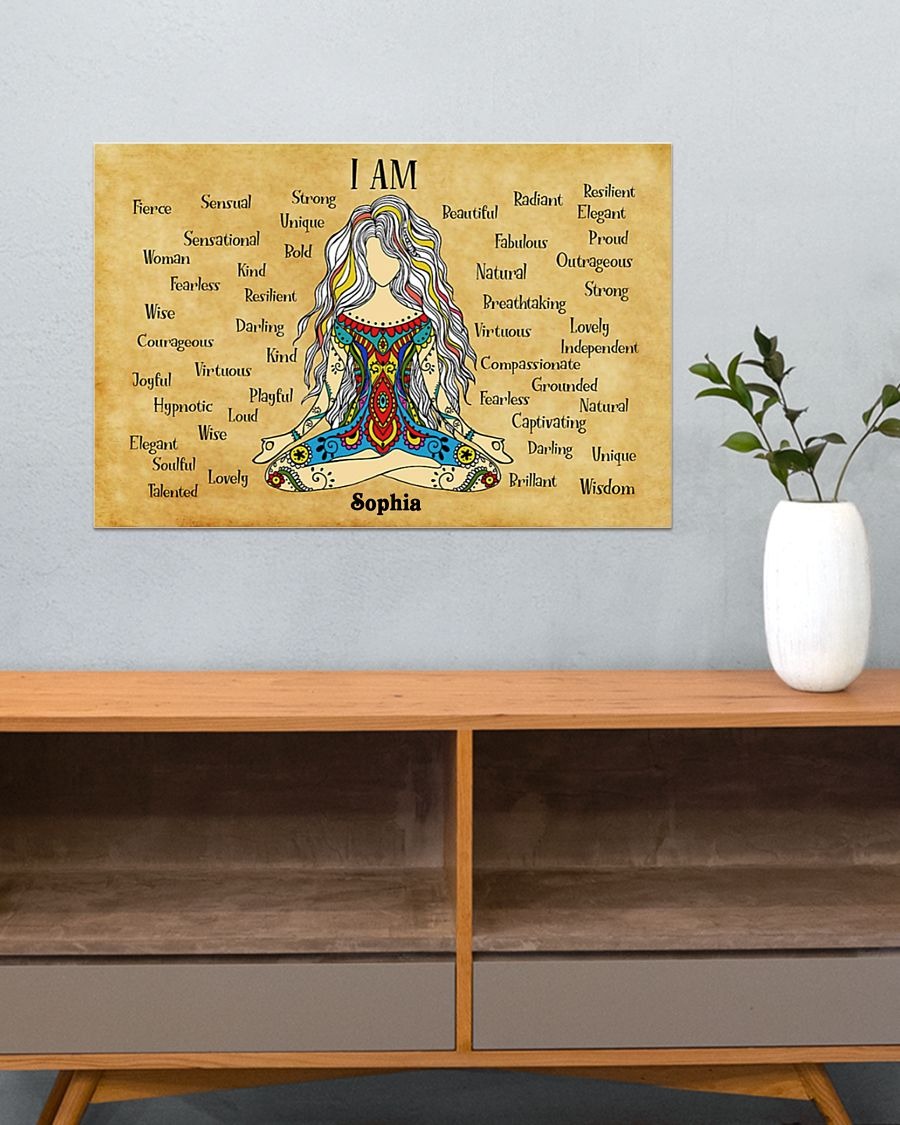 Hippie girl I am custom name poster 3 Hippie girl I am custom name poster