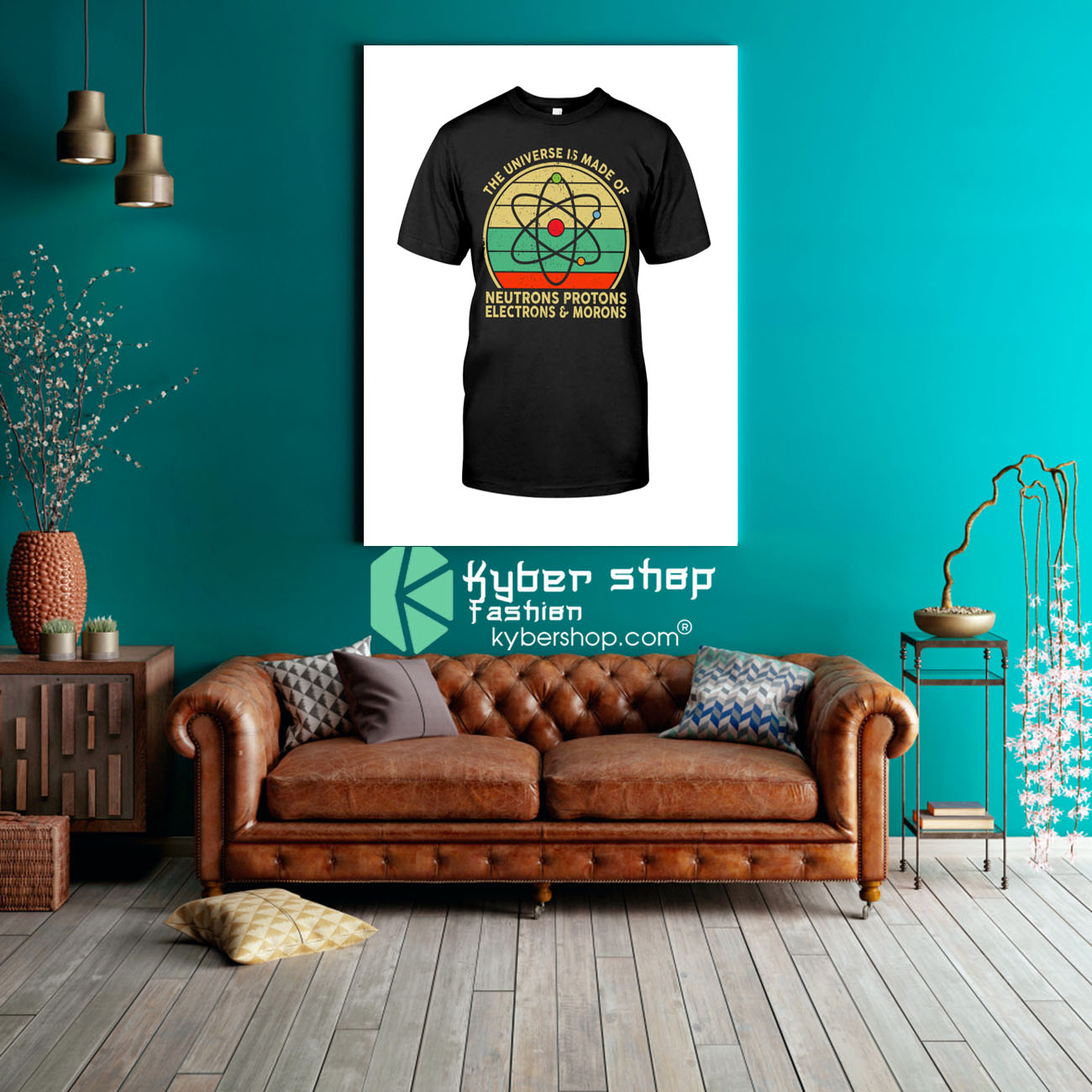 The universe is made of neutrons protons electrons & morons shirt
