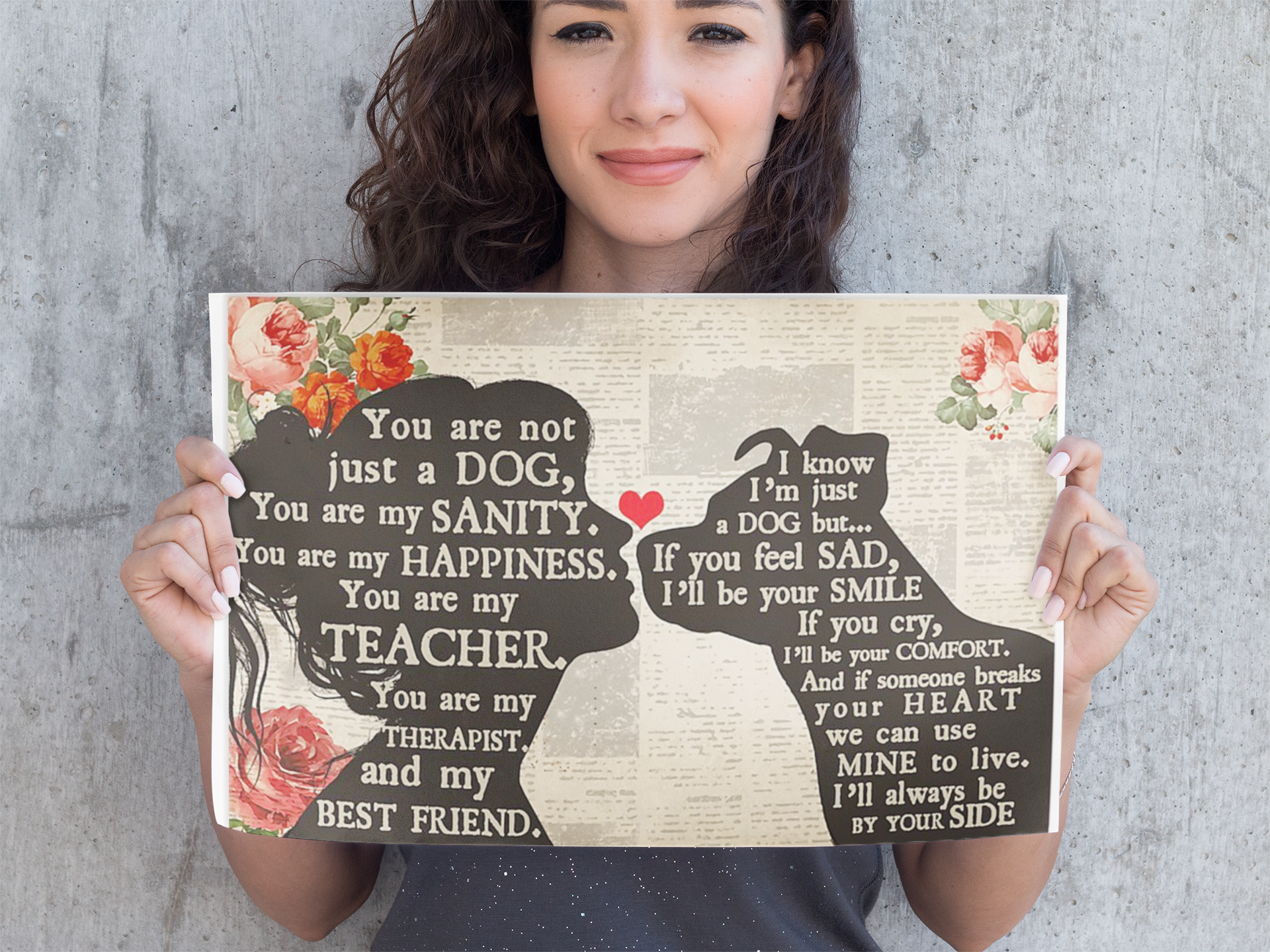 Pitbull Dog girl you are not just a dog you are my sanity poster 2 Pitbull Dog girl you are not just a dog you are my sanity poster