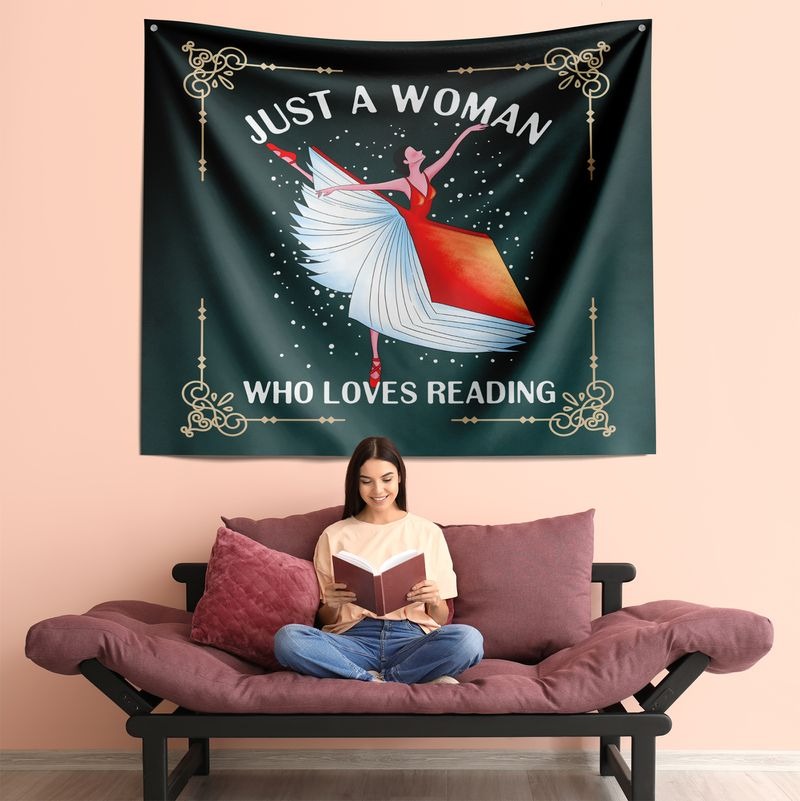 Just a woman who loves reading blanket 2 Just a woman who loves reading blanket