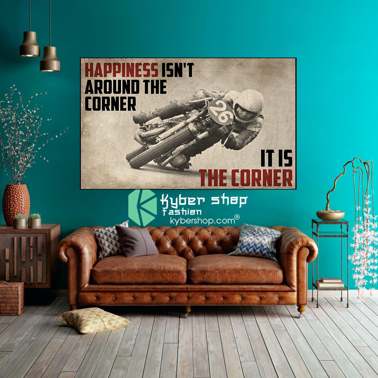Motorcycles Happiness isn't around the corner It is the corner poster 2 Motorcycles Happiness isnt around the corner It is the corner poster8