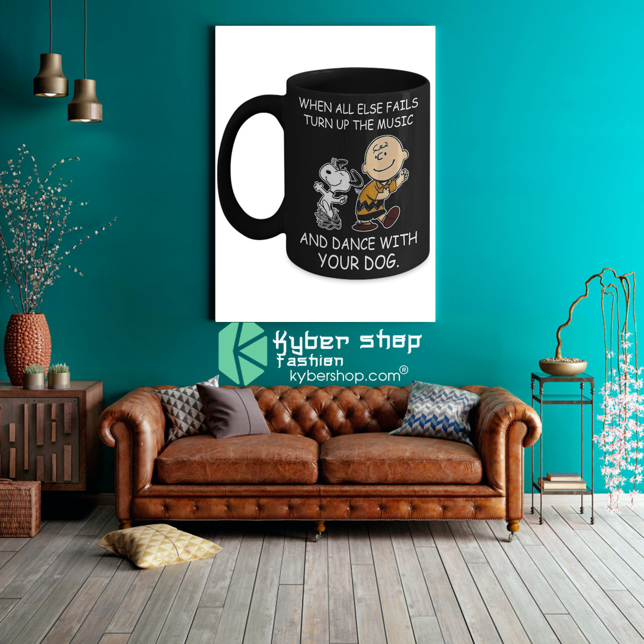 Snoopy and Charlie Brown When all else fails turn up the music and dance with your dog mug 2 Snoopy and Charlie Brown When all else fails turn up the music and dance with your dog mug 3