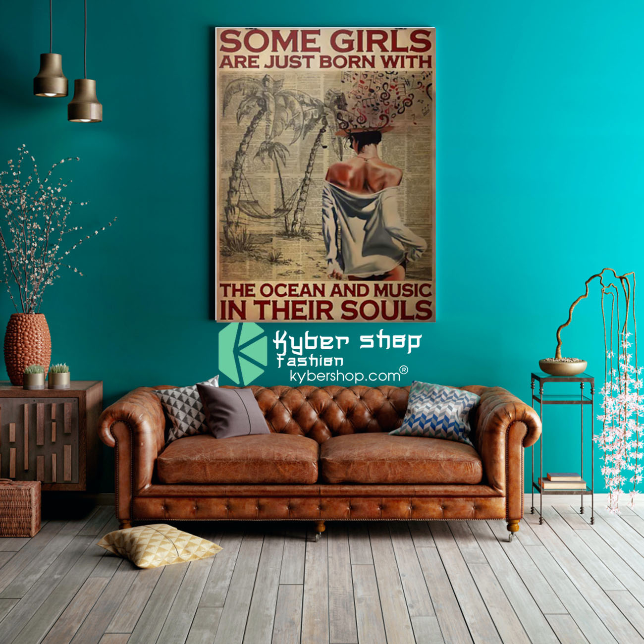 Some girls are just born with the beach in their soul poster 2