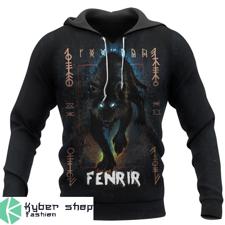 Viking wolf renrir 3D hoodie
