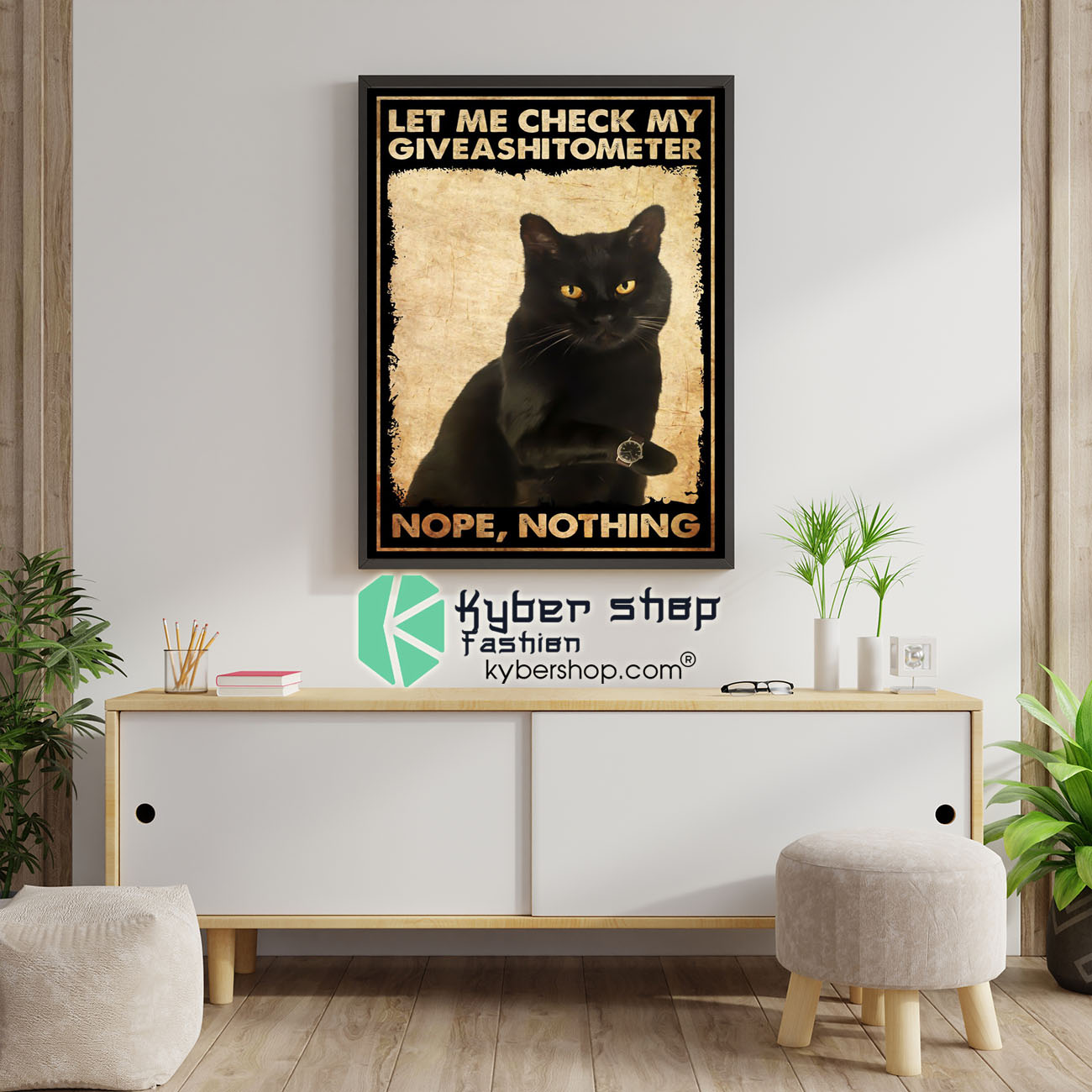 Cat let me check my giveashitometer nope nothing poster 5