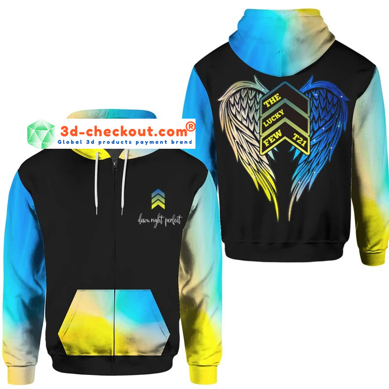 Awareness Down night perfect the lucky few 3D hoodie zip