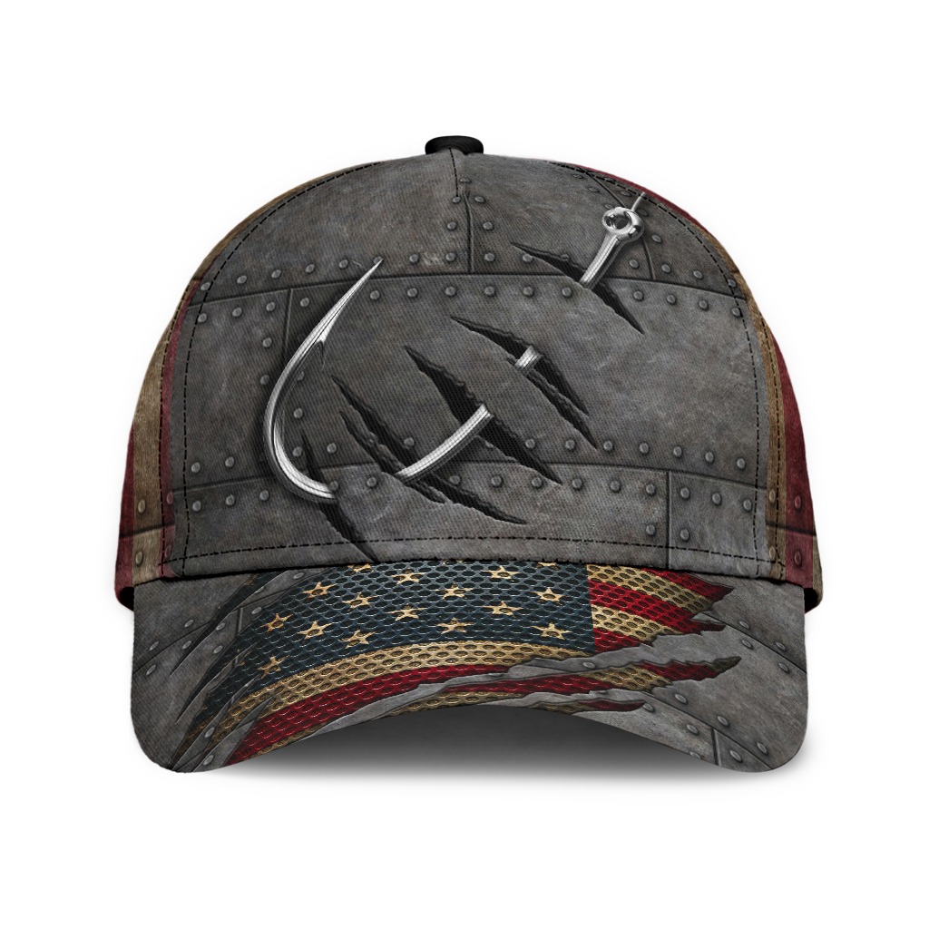 Fishing america flag cap