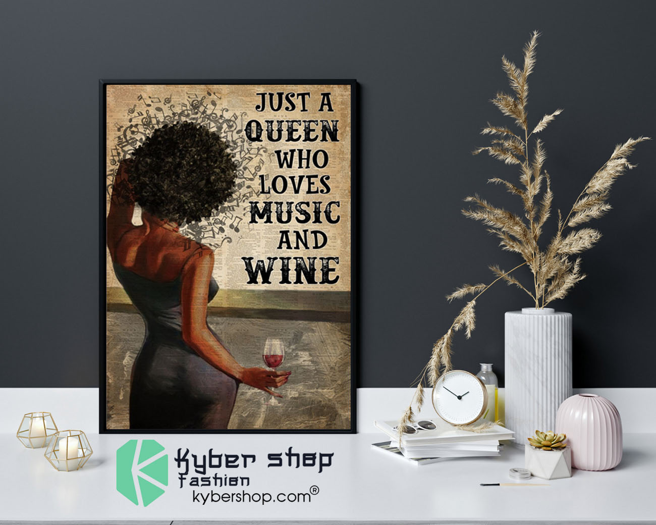 Black girl Just a queen who loves music and wine poster 2 Black girl Just a queen who loves music and wine poster6