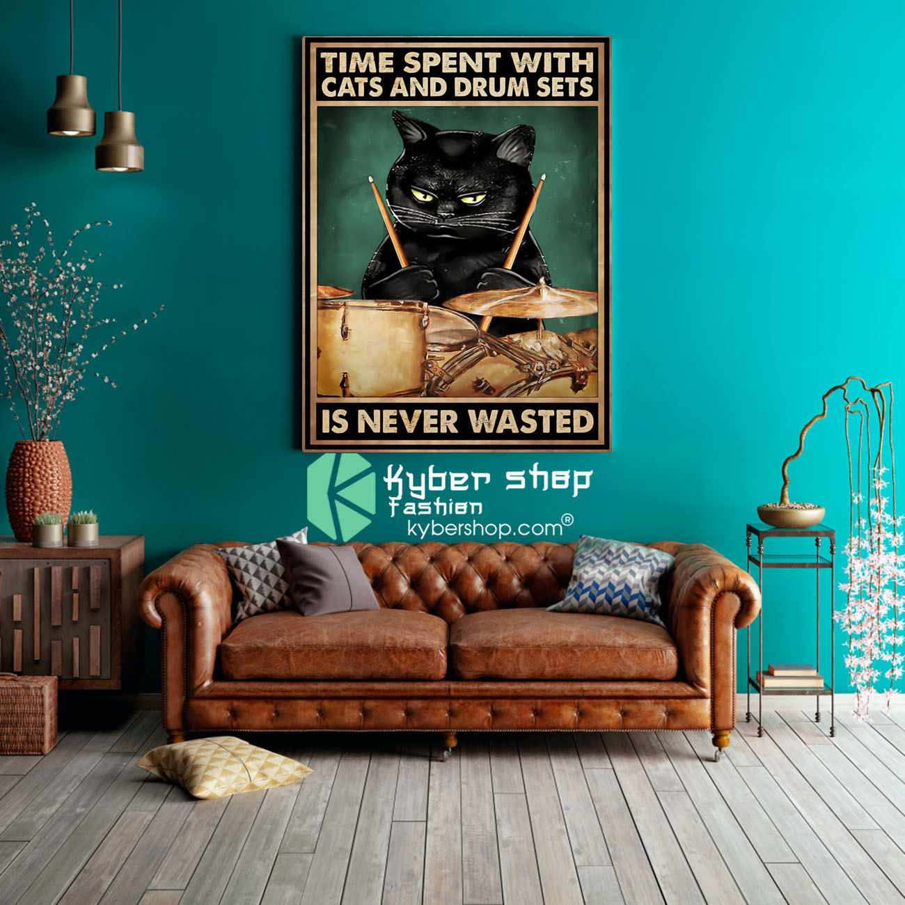 Time spent with cats and drum sets is never wasted poster 7