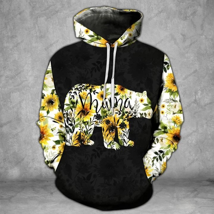 Mama bear Sunflower 3D hoodie and legging