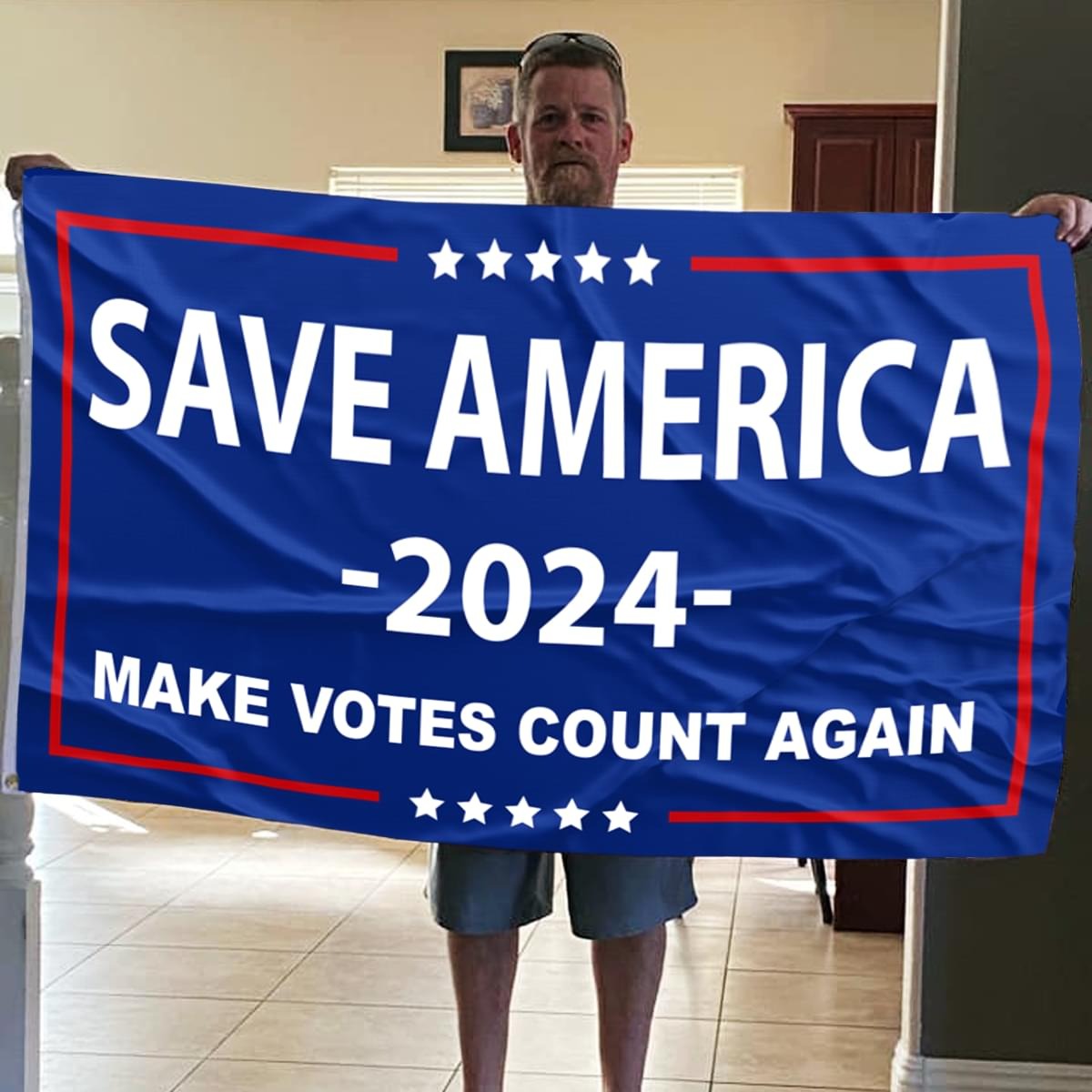 Save america 2024 make votes count again flag