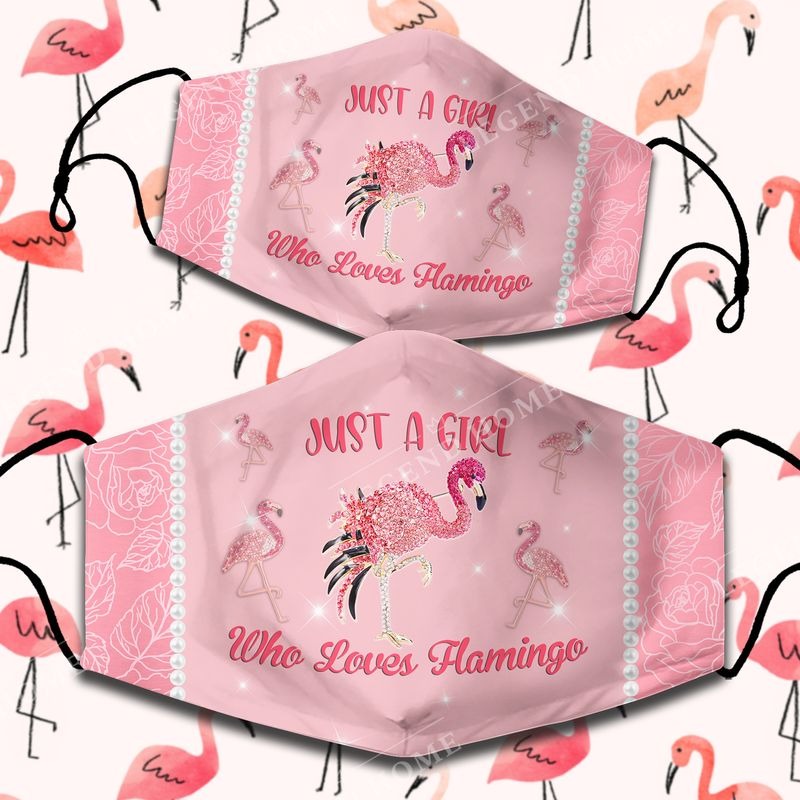 Just a girl who loves Flamingo facemask 3 Just a girl who loves Flamingo facemask