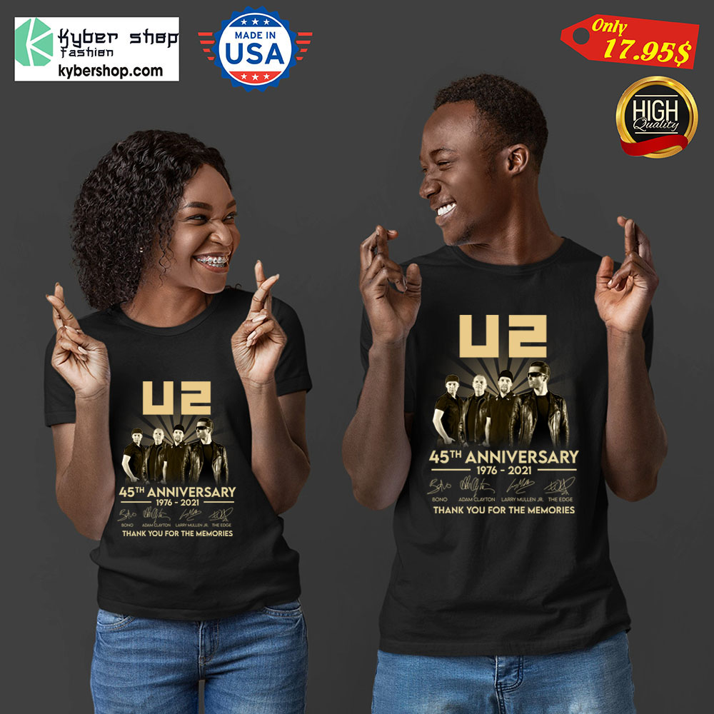 U2 45th anniversary 1976 2021 thank you for the memories Shirt3