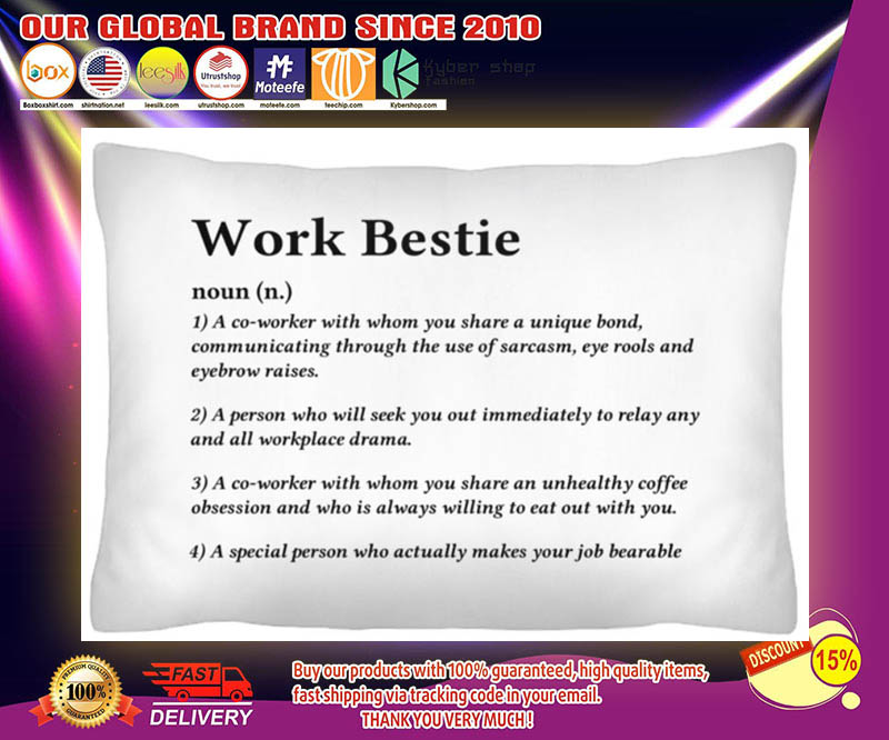 Work bestie definition a co worker with whom you share a unique bond cushion pillow 3 Work bestie definition a co worker with whom you share a unique bond cushion pillow 3