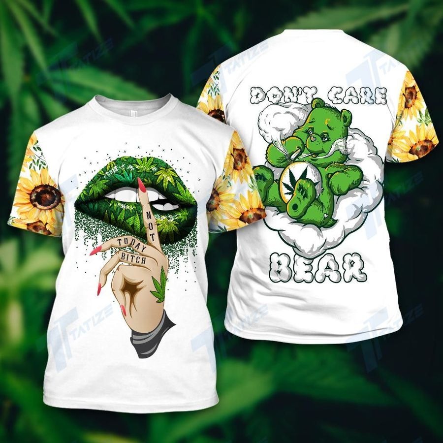Weed dont care bear 3d T shirt hoodie