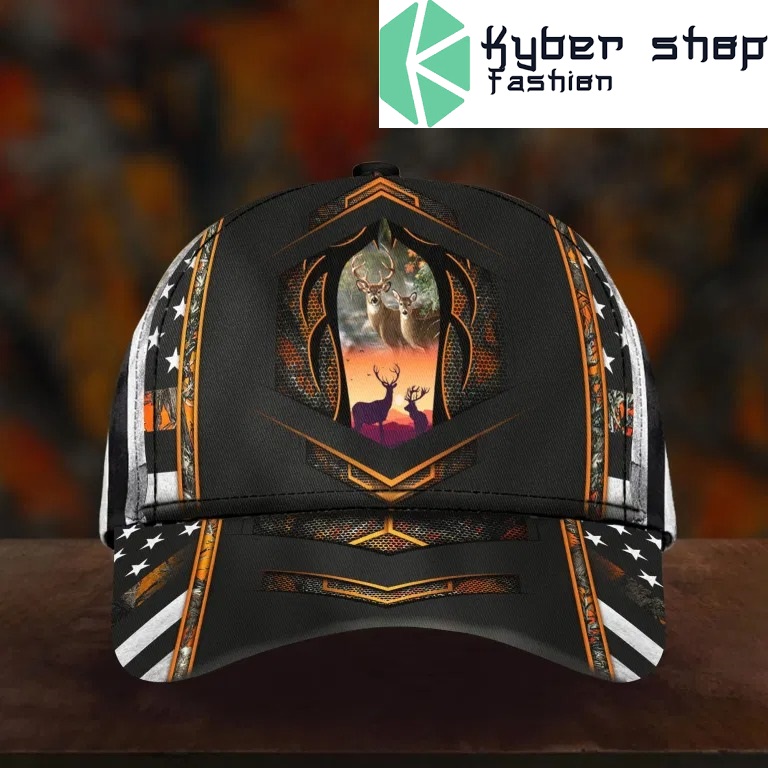 Deer hunter camo custom name cap 1