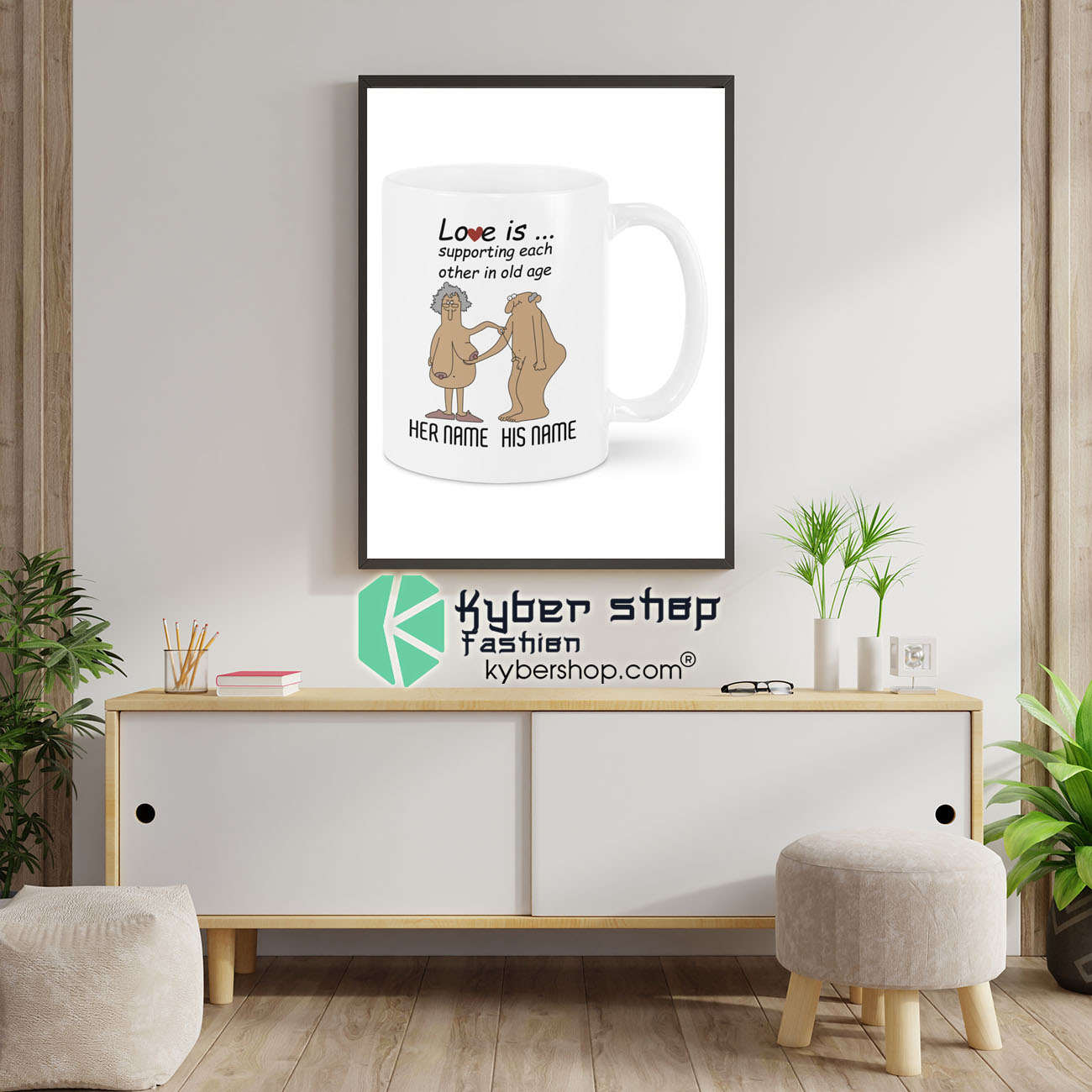 Love Is Supporting Each Other In Old Age Personalized name Mug 4 Love Is Supporting Each Other In Old Age Personalized name Mug 1