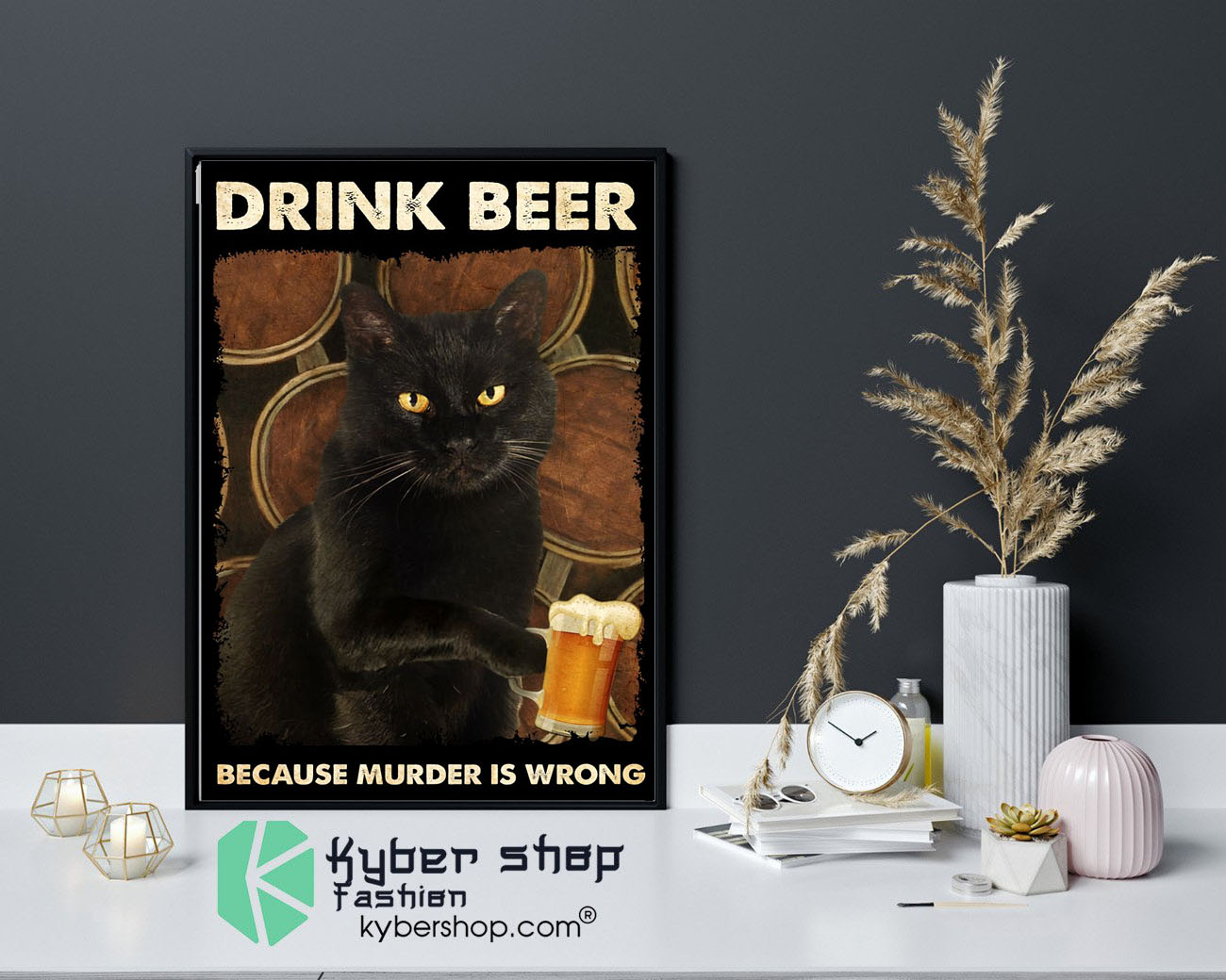 Black cat drink beer because murder is wrong poster 2 Black cat drink beer because murder is wrong poster 3 2
