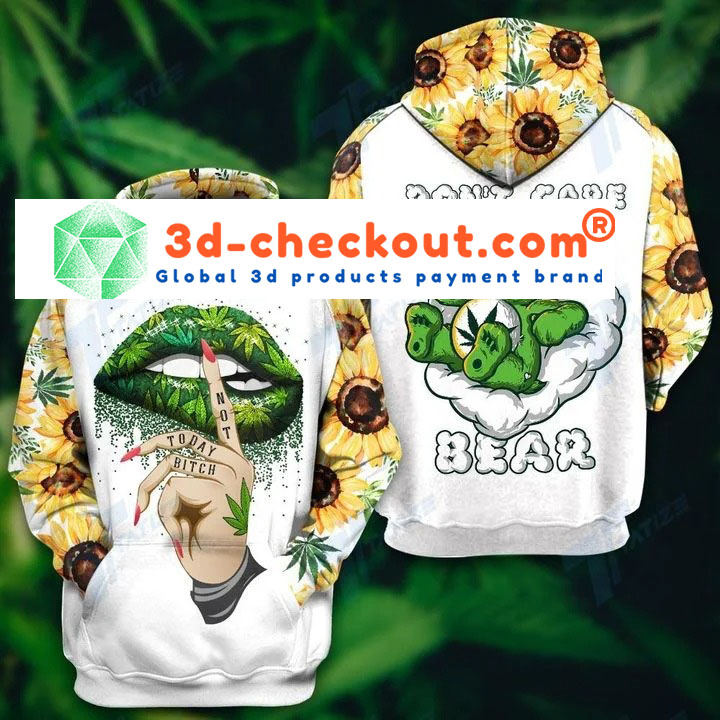 Weed dont care bear 3d hoodie and legging