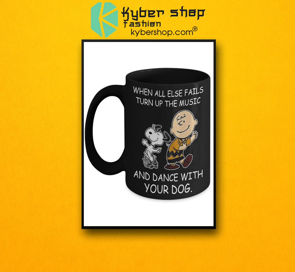 Snoopy and Charlie Brown When all else fails turn up the music and dance with your dog mug 3 Snoopy and Charlie Brown When all else fails turn up the music and dance with your dog mug 2