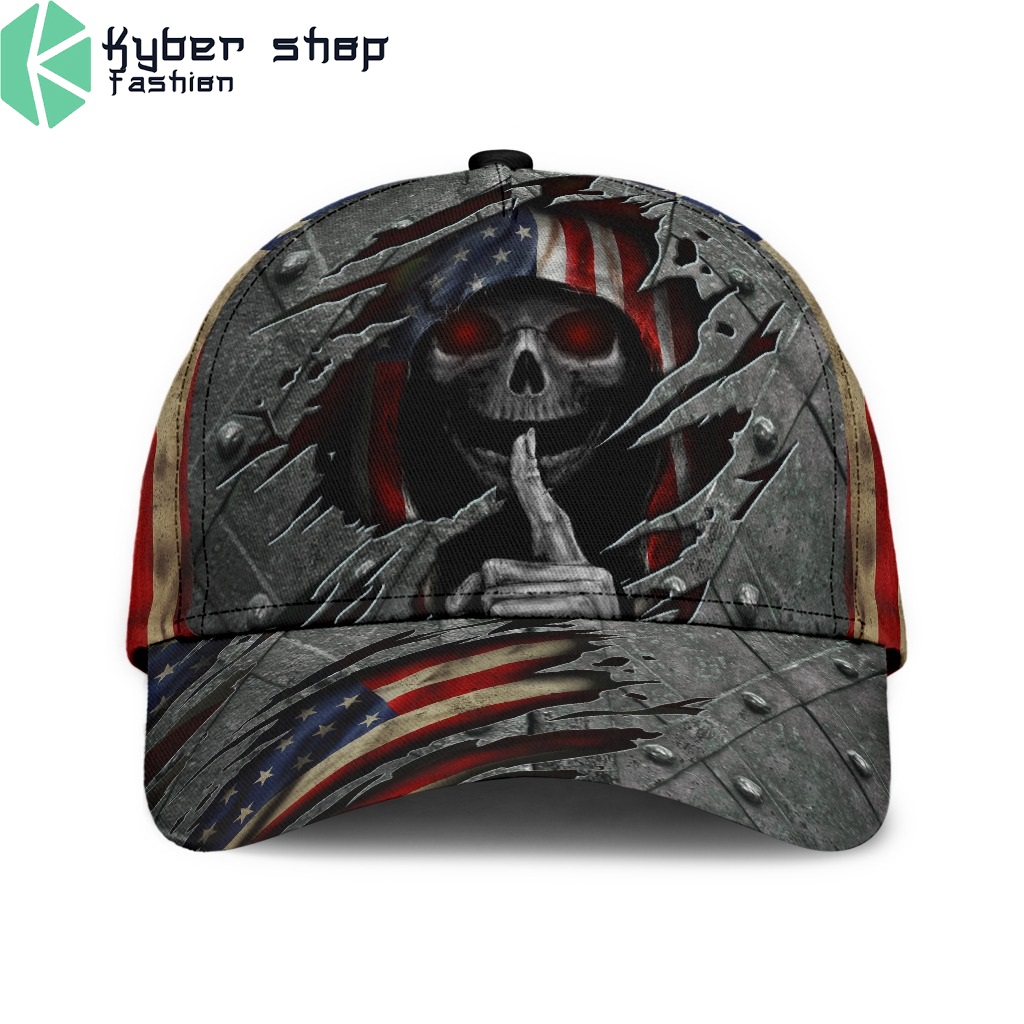 Skull american flag cap 2