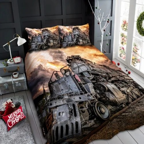 Old railroad bedding set