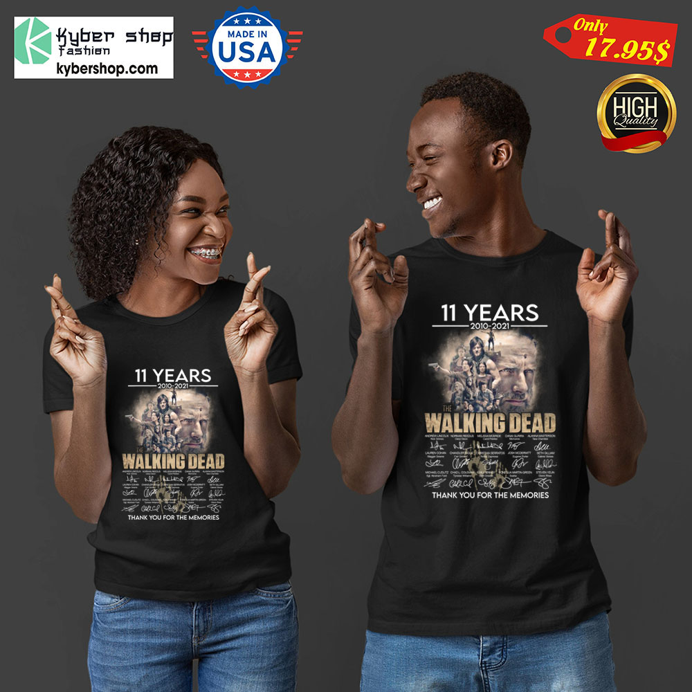 11 years 2010 2021 The walking dead thank you for the memories Shirt3