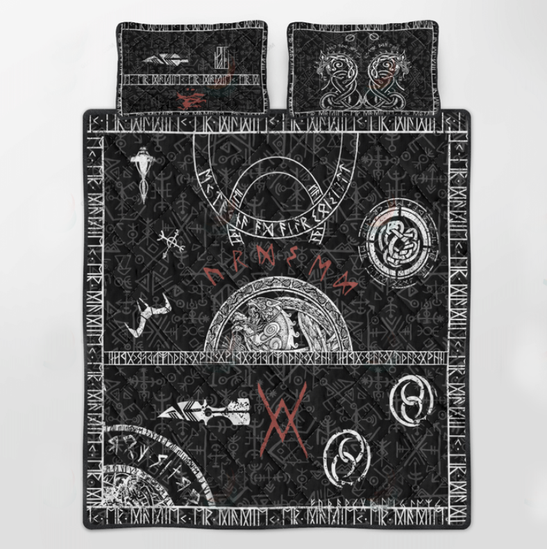 Viking tattoo bedding set