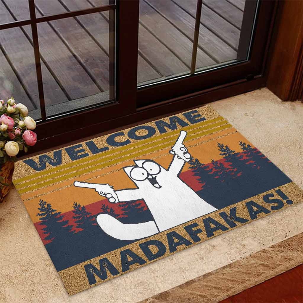 Cat Welcome madafakas doormat