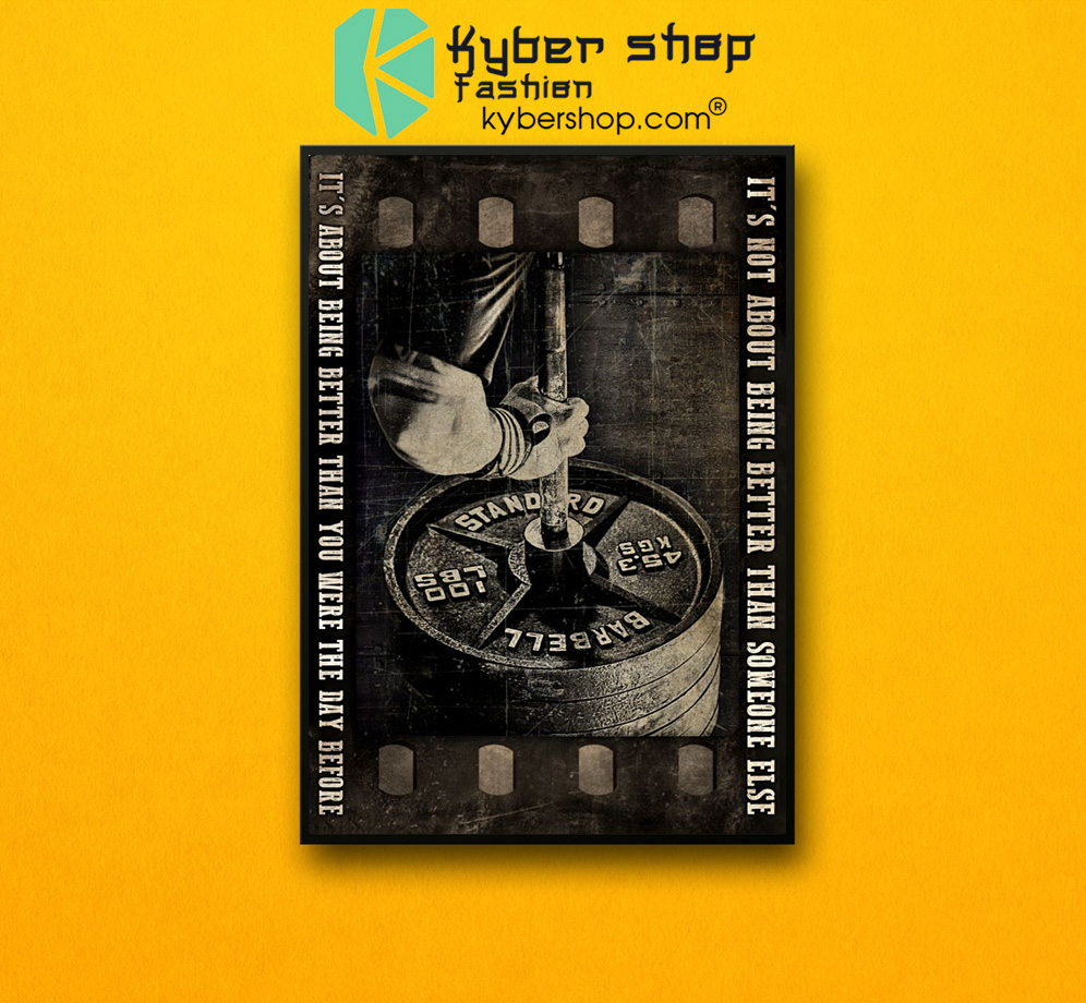 Weighlifting film strip it's not about being better than someone else poster 2 Weightlifting film strip its not about being better than someone else poster 2
