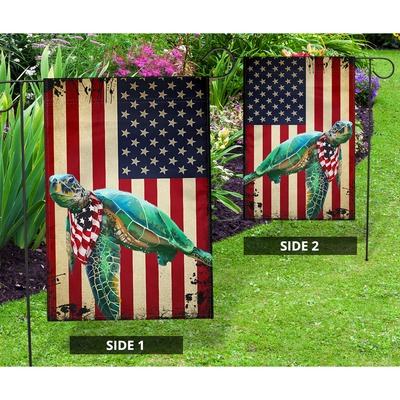 Turtle American US flag