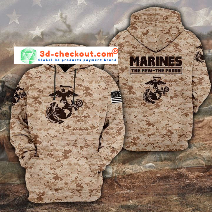 Desert Marpat the few the proud 3D hoodie