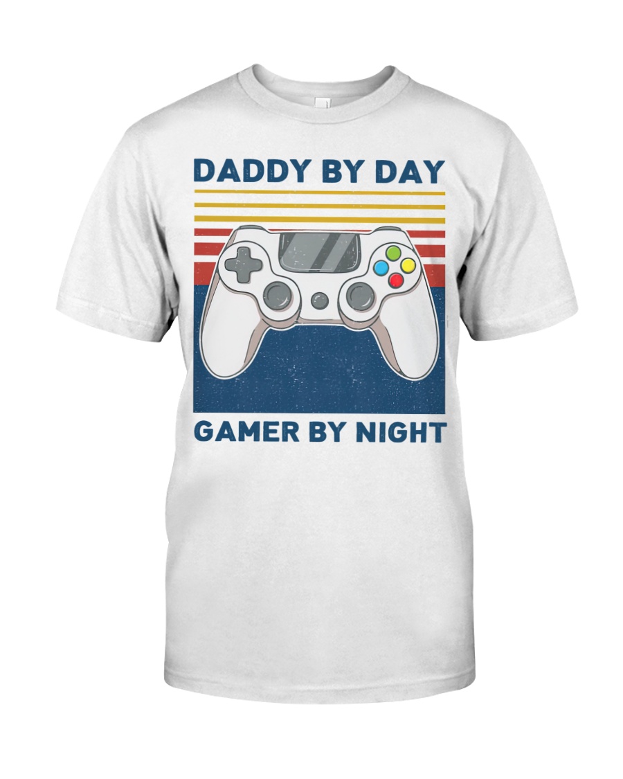 Daddy by day gamer by night shirt 2 Daddy by day gamer by night shirt as