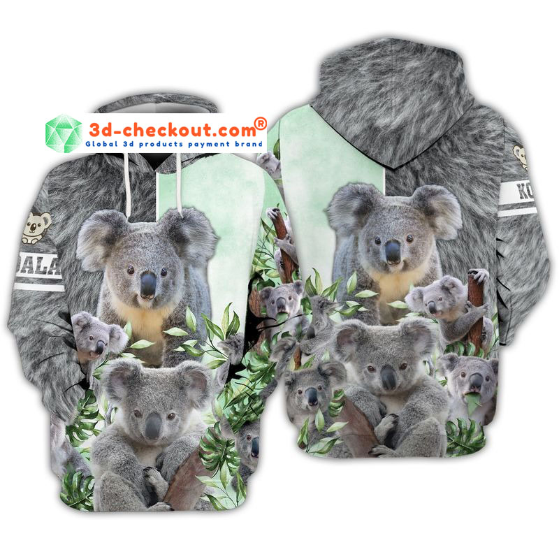 Koala 3D all over print hoodie