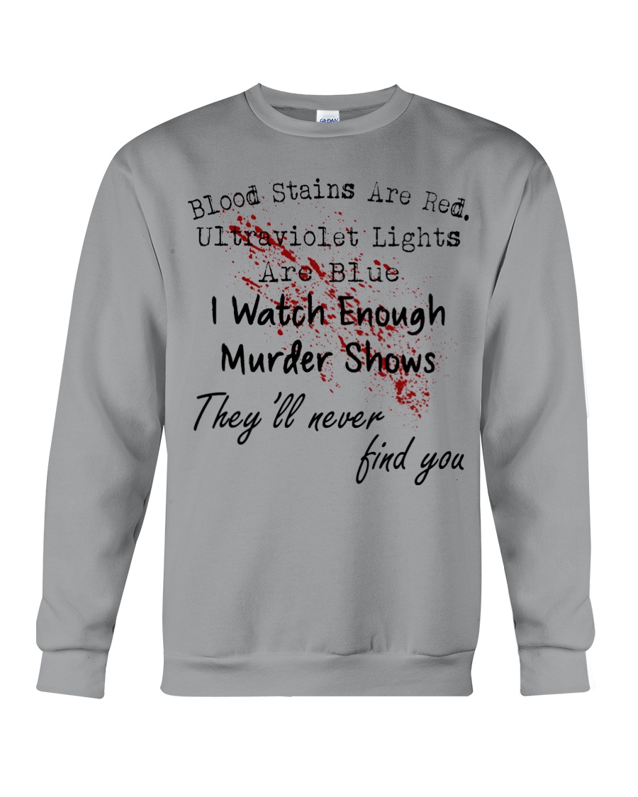 Blood stains are red Ulltraviolet lights are blue Shirt 4 Blood stains are red Ulltraviolet lights are blue Shirt4 Copy