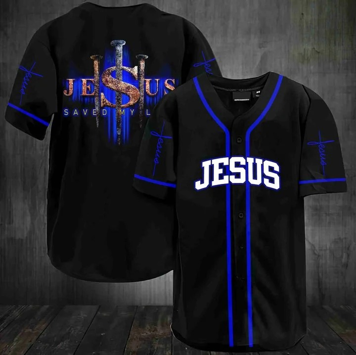 Jesus saved my life baseball jersey