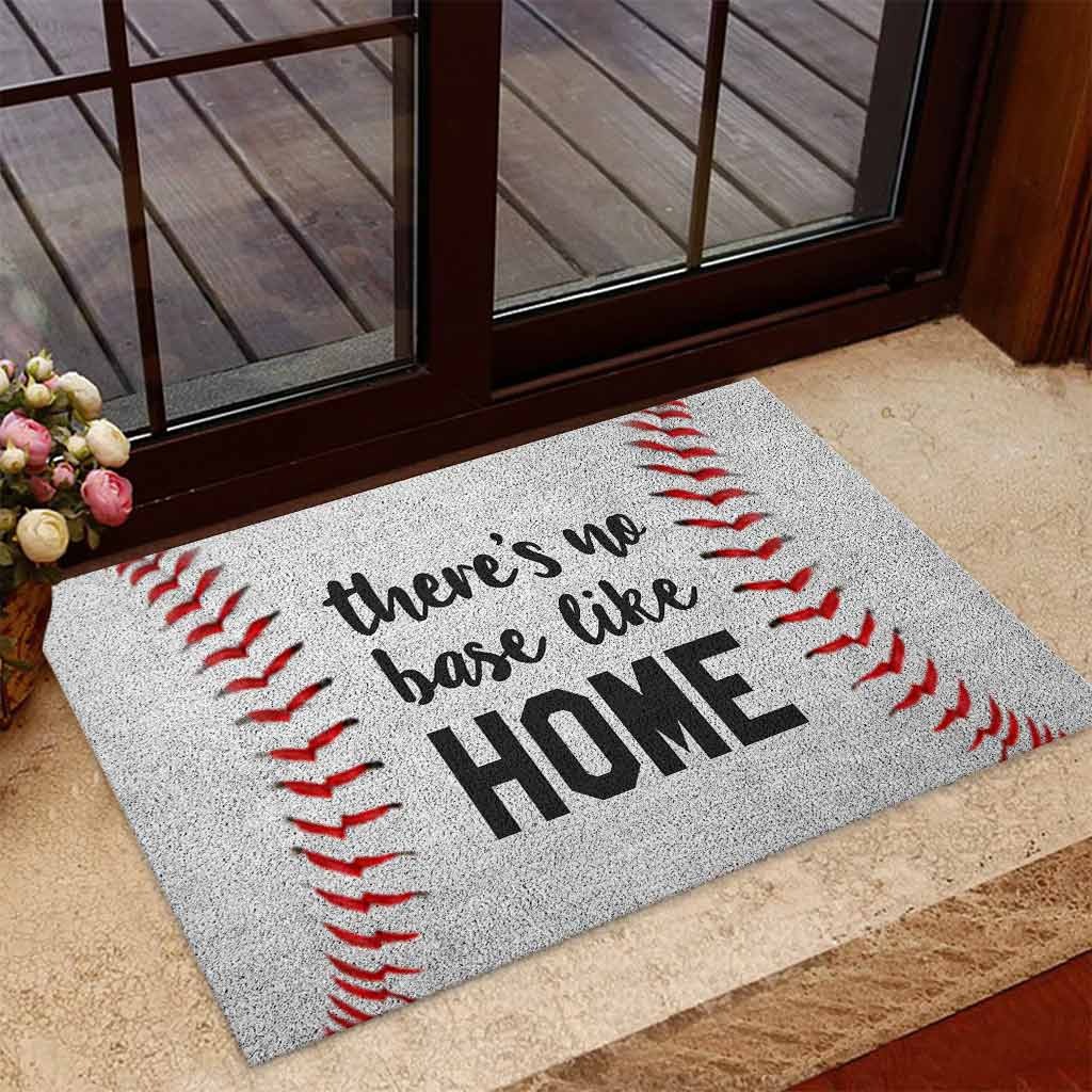 Baseball Theres no base like home doormat