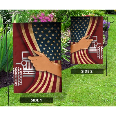 Jeep hand American flag