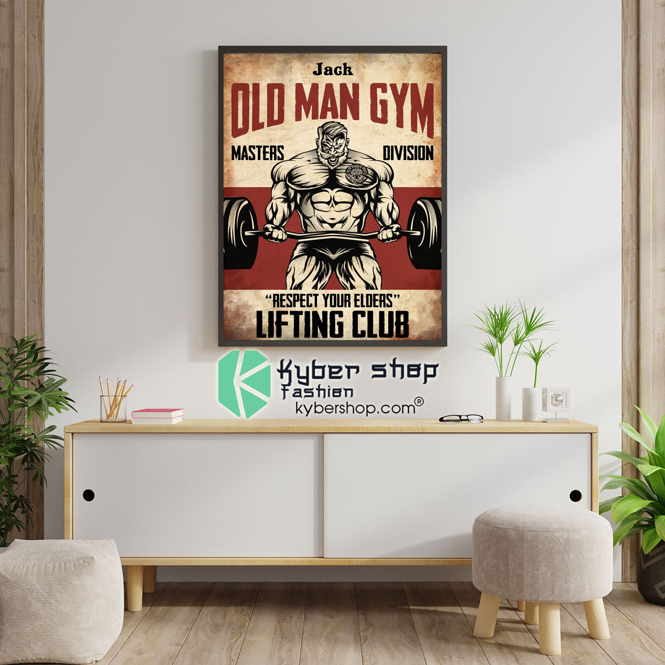 Old man gym masters division respect your elders lifting club poster 5 1