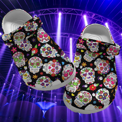 Sugar Skull crocs crocband clog 5 Sugar Skull crocs crocband clog 4
